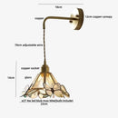 GobekUsa Butterfly Glass Wall Light Fixture LED Wire Adjustable Lamp