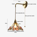 GobekUsa Butterfly Glass Wall Light Fixture LED Wire Adjustable Lamp