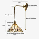 GobekUsa Butterfly Glass Wall Light Fixture LED Wire Adjustable Lamp