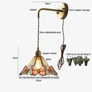 GobekUsa Butterfly Glass Wall Light Fixture LED Wire Adjustable Lamp