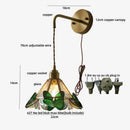 GobekUsa Butterfly Glass Wall Light Fixture LED Wire Adjustable Lamp