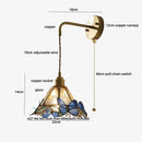 GobekUsa Butterfly Glass Wall Light Fixture LED Wire Adjustable Lamp