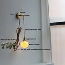 GobekUsa Adjustable LED Wall Light Clear Glass Copper Bedside Lamp