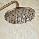 GobekUsa Brass Rainfall Shower Faucet Single Handle Mixer Tap Wall Mount Bathroom Set