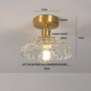 GobekUsa Butterfly Glass LED Ceiling Light - Copper Socket, Creative Bedroom Decor