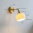 GobekUsa Ceramic Wall Sconce with Adjustable Iron Arm for Living Room Décor