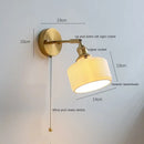 GobekUsa Ceramic Wall Sconce with Adjustable Iron Arm for Living Room Décor
