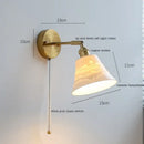 GobekUsa Ceramic Wall Sconce with Adjustable Iron Arm for Living Room Décor