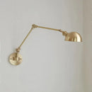 GobekUsa Ceramic Copper LED Wall Lamp with Adjustable Long Arm Swing