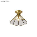 GobekUsa Brass Scallop Semi Flush Mount Ceiling Light