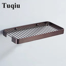 GobekUsa Brass Square Bathroom Shower Rack Wall Mounted Corner Shelf