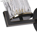 GobekUsa 1-Light Brass Wall Mount for Bedroom with Cylinder Rippled Glass