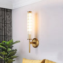 GobekUsa Brass Wall Mount Cylinder Crystal Light - Contemporary Fixture