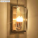 GobekUsa Brass Wall Sconce with Clear Crystal Shield for a Mid Century Look