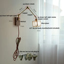 GobekUsa LED Wall Lamp Rotatable Glass Walnut Swing Arms Hallway Stair Light