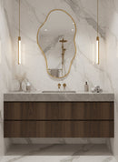 Asymmetrical Brass Mirror - Handmade Wall Brass Mirror