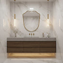 Brass Frame Wall Mirror - Modern Aesthetic Mirror