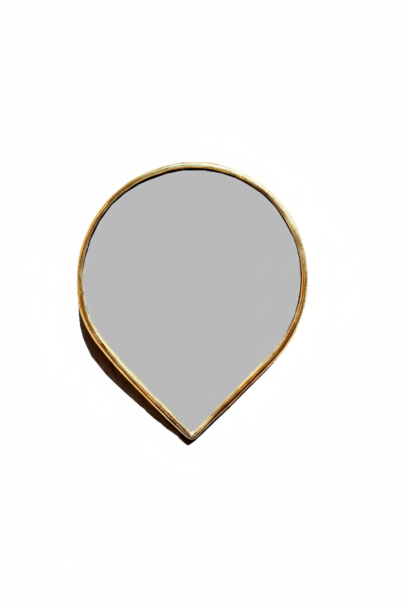 Brass Teardrop Mirror - Handmade Wall Mirror, photo 6 of 10