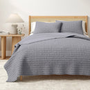 100% Cotton Honeycomb Waffle Garment Washed Quilt Set - Genevieve Collection by Great Bay Home
