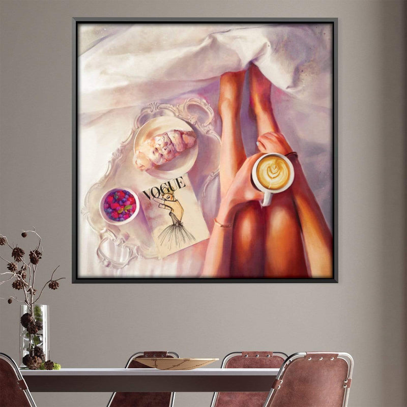 Breakfast in Bed Canvas