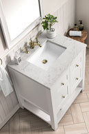 James Martin Breckenridge 30" Single Bathroom Vanity, Bright White