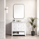 James Martin Breckenridge 36" Single Bathroom Vanity, Bright White