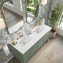 James Martin Breckenridge 60" Double Bathroom Vanity, Smokey Celadon