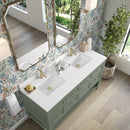 James Martin Breckenridge 60" Double Bathroom Vanity, Smokey Celadon