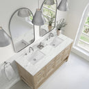 James Martin Breckenridge 60" Double Bathroom Vanity, Whitewashed Oak