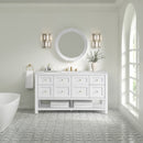 James Martin Breckenridge 60" Single Bathroom Vanity, Bright White