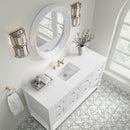 James Martin Breckenridge 60" Single Bathroom Vanity, Bright White