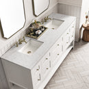 James Martin Breckenridge 72" Double Bathroom Vanity, Bright White