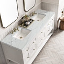 James Martin Breckenridge 72" Double Bathroom Vanity, Bright White