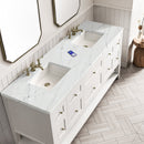 James Martin Breckenridge 72" Double Bathroom Vanity, Bright White