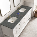 James Martin Breckenridge 72" Double Bathroom Vanity, Bright White