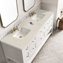 James Martin Breckenridge 72" Double Bathroom Vanity, Bright White