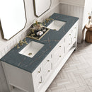 James Martin Breckenridge 72" Double Bathroom Vanity, Bright White