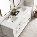 James Martin Breckenridge 72" Double Bathroom Vanity, Bright White