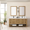 James Martin Breckenridge 72" Double Bathroom Vanity, Light Natural Oak
