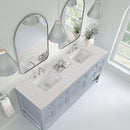 James Martin Breckenridge 72" Double Bathroom Vanity, Serenity Blue