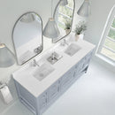 James Martin Breckenridge 72" Double Bathroom Vanity, Serenity Blue
