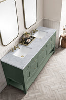 James Martin Breckenridge 72" Double Bathroom Vanity, Smokey Celadon