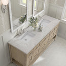 James Martin Breckenridge 72" Double Bathroom Vanity, Whitewashed Oak