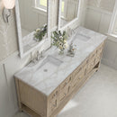 James Martin Breckenridge 72" Double Bathroom Vanity, Whitewashed Oak