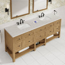 James Martin Breckenridge 84" Double Bathroom Vanity, Light Natural Oak