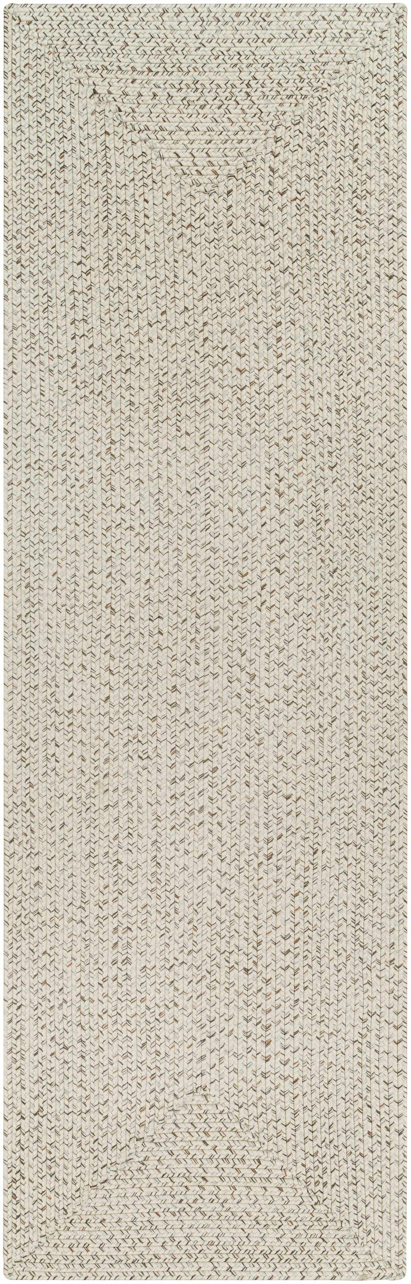 Beige Braided Faux Jute Rug