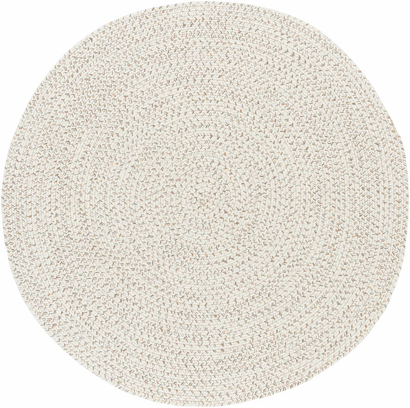 Beige Braided Faux Jute Rug