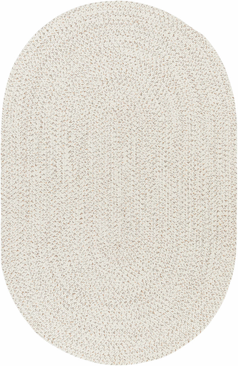 Beige Braided Faux Jute Rug