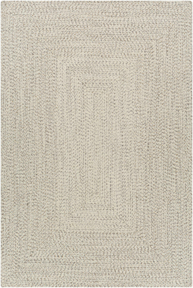 Beige Braided Faux Jute Rug