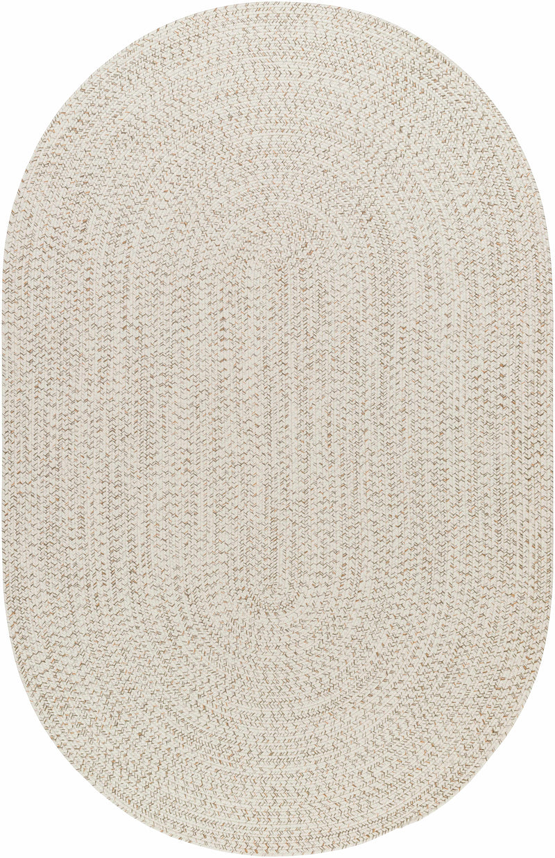 Beige Braided Faux Jute Rug